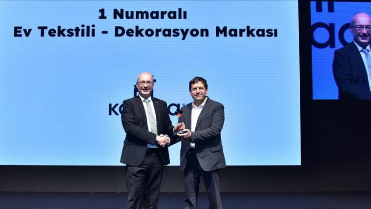 Karaca ev tekstili kategorisinde "1 Numaralı Marka" ödülünün sahibi oldu