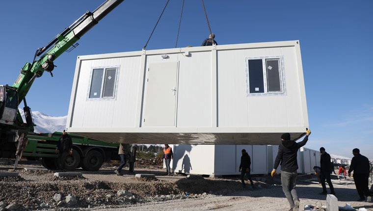 Malatya'da 10 bin 500 kişilik konteyner kentin altyapısının yüzde 40'ı tamamlandı