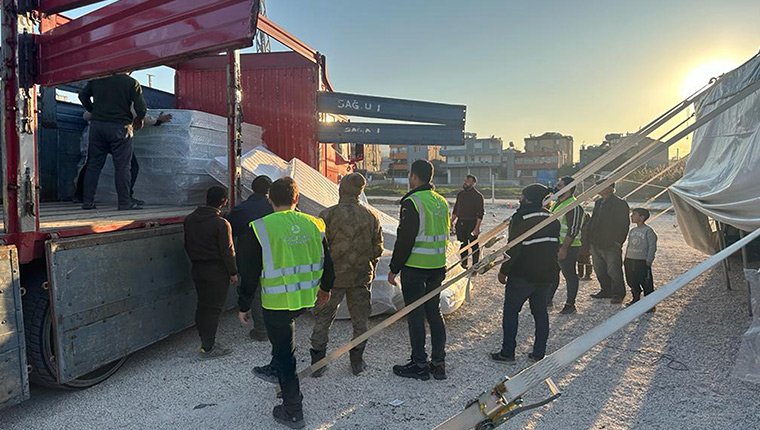 THY çalışanları Hatay'da 800 kişilik yaşam alanı kuruyor