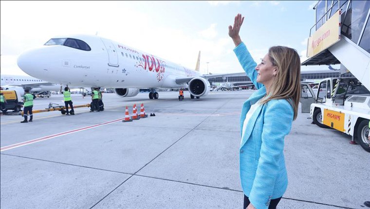 Pegasus'un 100. uçağı Cumhuriyet'in ilk rotası Ankara oldu!