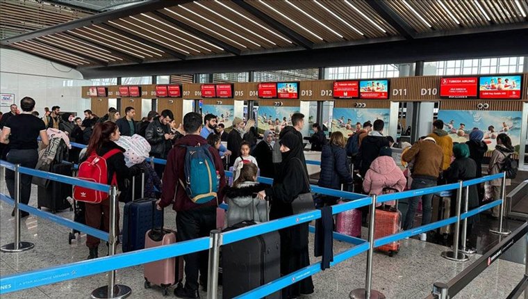 İstanbul Havalimanı'nda yarıyıl tatili yoğunluğu yaşanıyor!