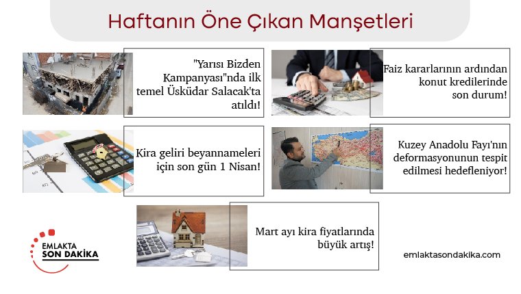 Haftanın Öne Çıkan Haberleri - 25-29 Mart 2024