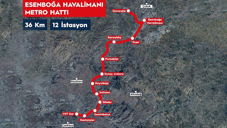 Esenboğa Metrosu'nda ilk kazma 2026’da