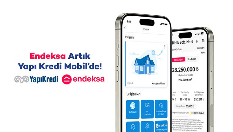 Endeksa’nın gayrimenkul değerleme hizmeti Yapı Kredi Mobil’de
