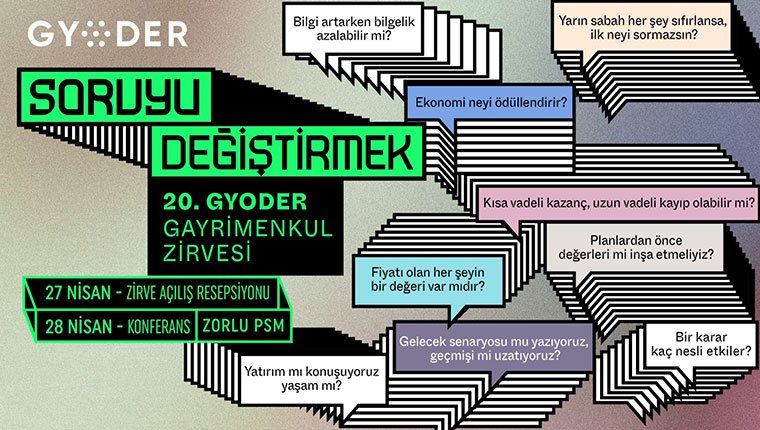 GYODER Gayrimenkul Zirvesi “soruyu değiştirmek”e odaklanacak