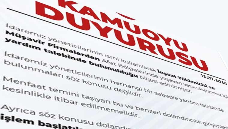 TOKİ'den kamuoyuna duyuru!