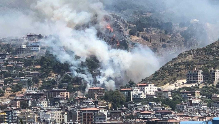 Hatay'da ormanlık alanda çıkan yangın yerleşim yerlerine sıçradı