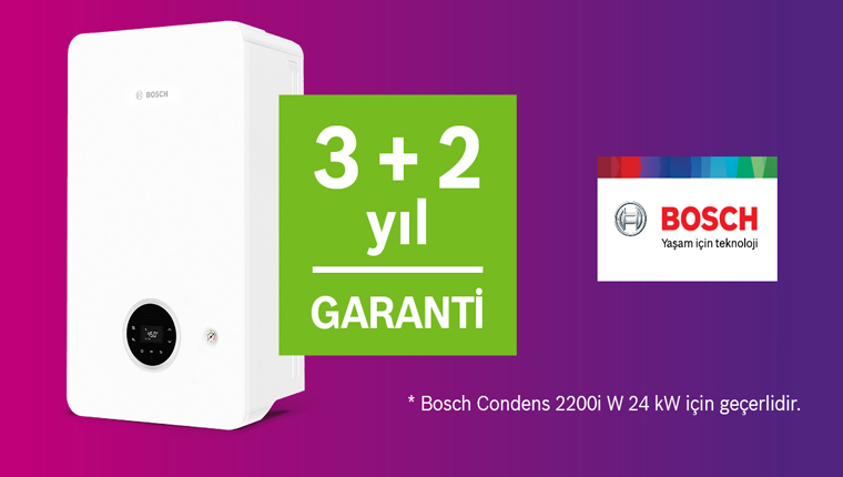 Bosch kombilerde kaçırılmayacak ek garanti kampanyası!
