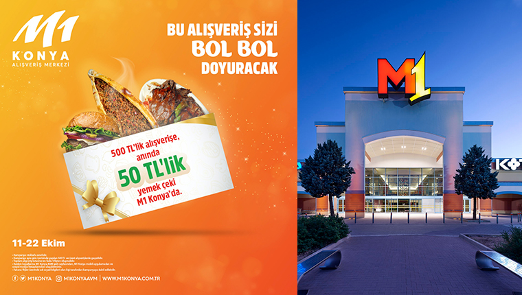 M1Konya AVM'den alışverişi lezzet ile birleştiren kampanya! 