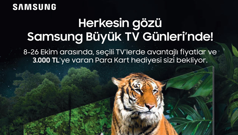 Samsung'un “Büyük TV Günleri” kampanyası başlıyor! 