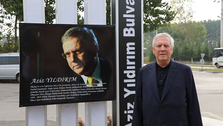 Aziz Yıldırım'ın ismi Düzce'de bir bulvara verildi