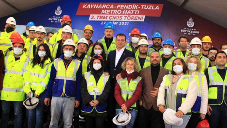 Kaynarca-Pendik-Tuzla Metro Hattı 2. TBM çıkış töreni yapıldı