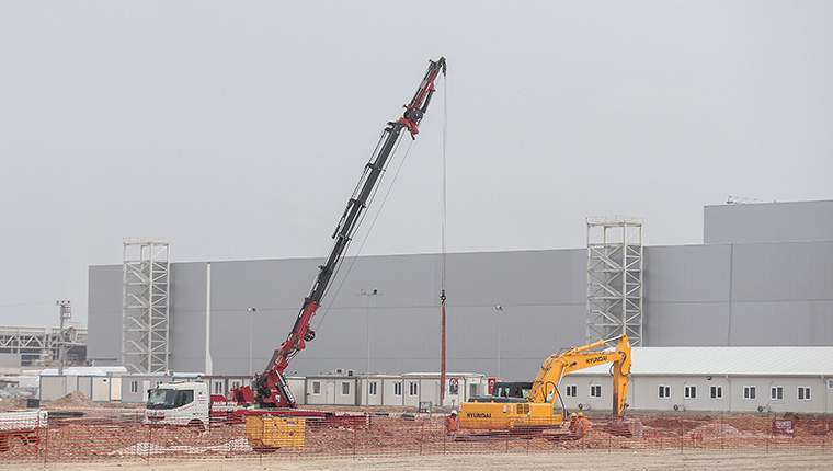 TOGG'un Gemlik'teki fabrikasının inşası hızla sürüyor