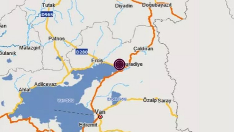Van'da 3.9 büyüklüğünde korkutan deprem!