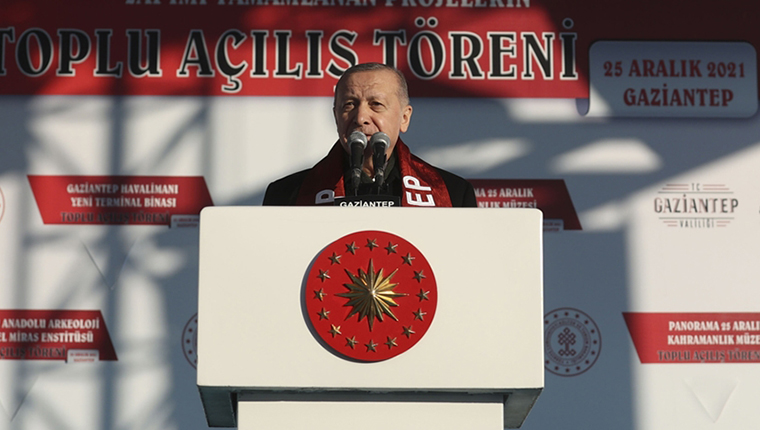 Cumhurbaşkanı Erdoğan, Gaziantep'te toplu açılış törenine katıldı
