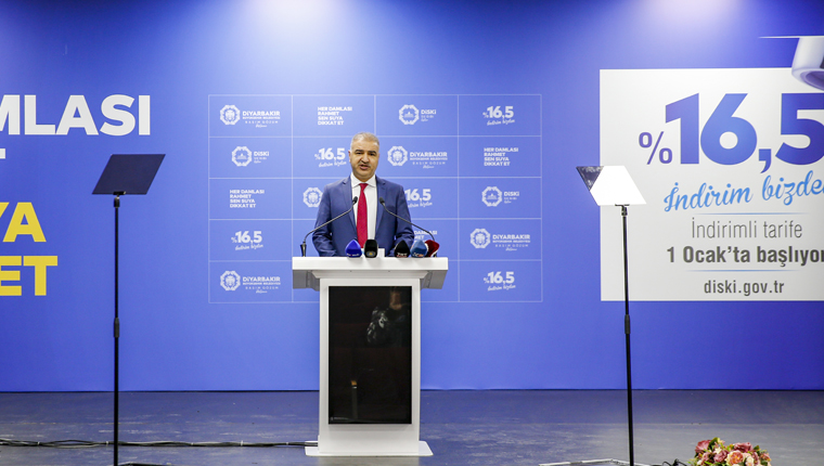 Diyarbakır'da suya yüzde 16,5 indirim yapıldı