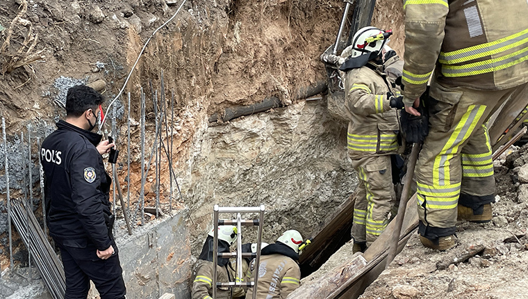 Avcılar'da inşaat alanında göçük meydana geldi