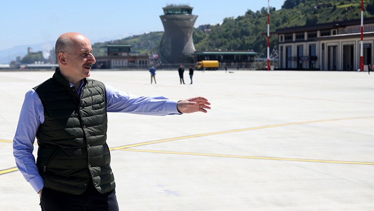 Bakan Karaismailoğlu, Rize-Artvin Havalimanı'nı açılış öncesi inceledi