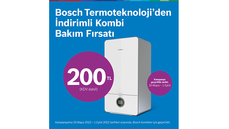 Bosch Termoteknoloji'den sadece 200 TL’ye kombi bakım fırsatı