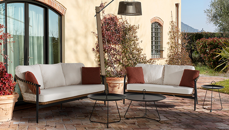 L'unica Harper Oturma Grubu zıtlıkların uyumunu bahçelere taşıyor