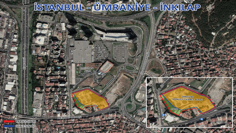 Emlak Konut Ümraniye İnkılap arsası ihaleye çıkıyor!