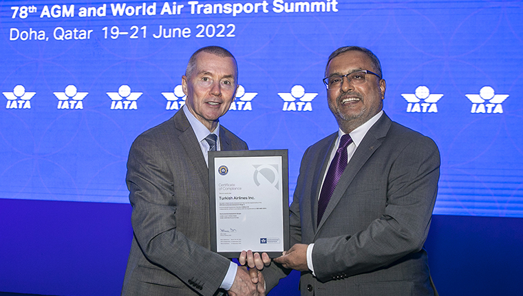 THY, IATA'dan "En Üst Düzey Sertifika"nın sahibi oldu
