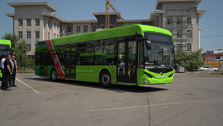 Samsun'da hizmet verecek elektrikli otobüslerin test süreci başladı