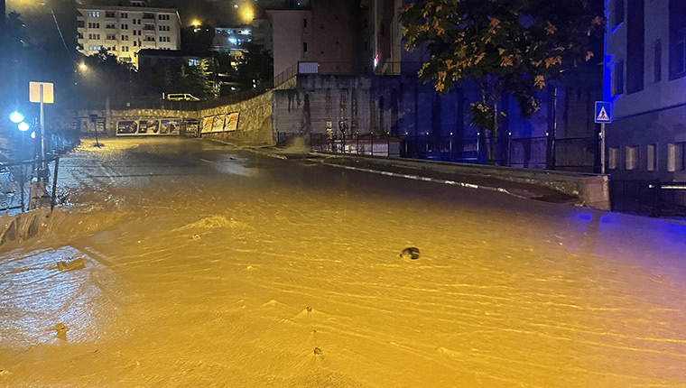 Artvin'de sağanak su baskınlarına neden oldu