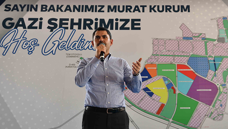 Bakan Murat Kurum, Gaziantep'teki projeleri inceledi