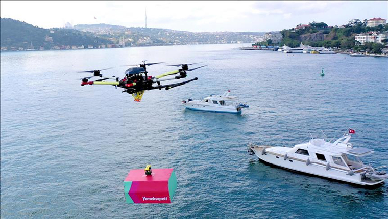 Yemeksepeti, dronla ilk yemek teslimatını yaptı!