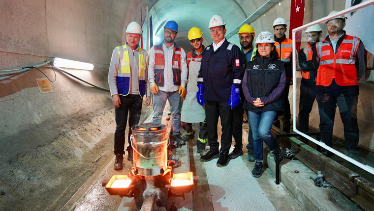 Çekmeköy-Sultanbeyli Metrosu'nun 1. Etap Ray Kaynatma Töreni yapıldı