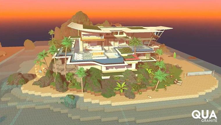 QUA Granite, Sandbox’taki adasında villa tasarımını tamamladı!