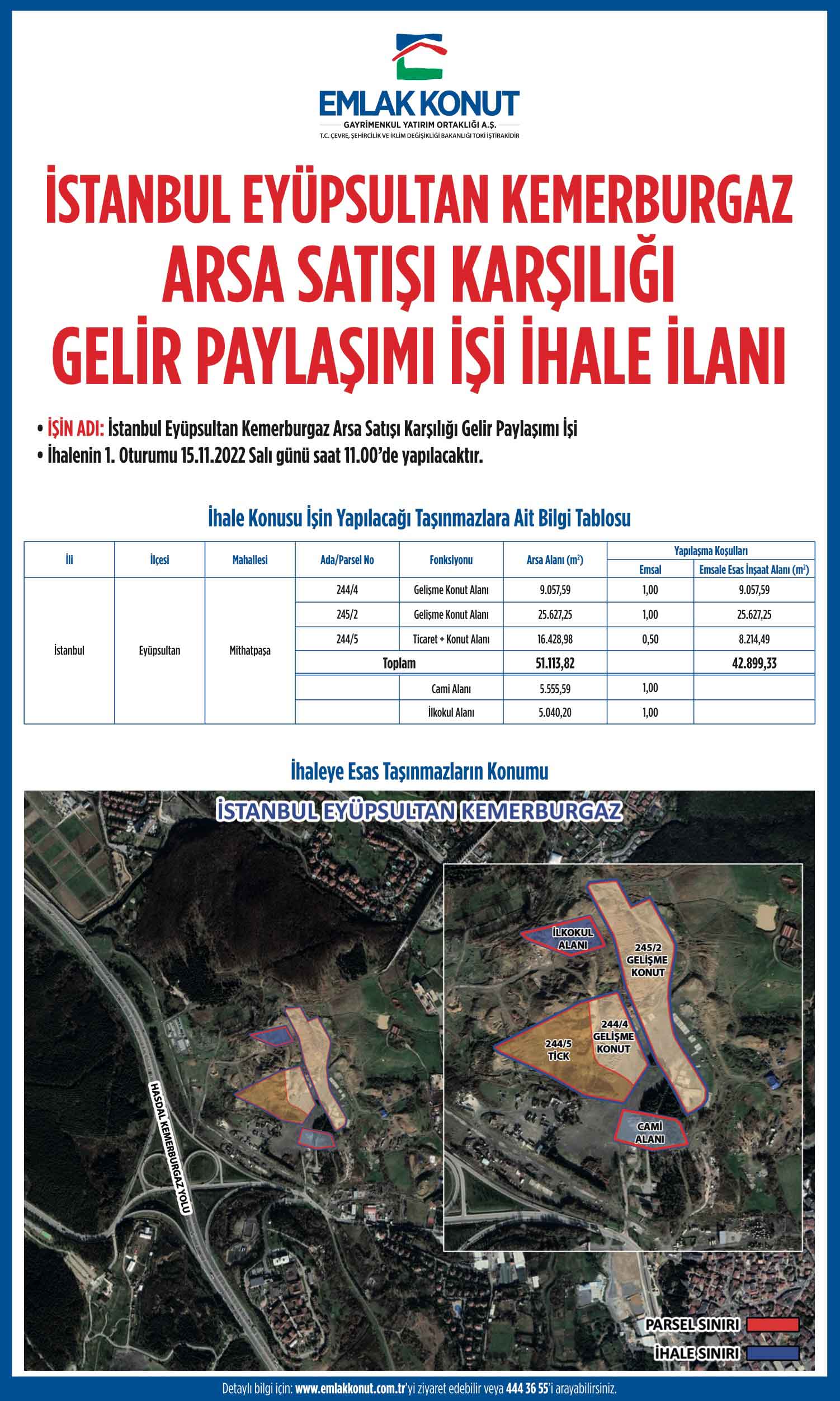 emlak konut göktürk kemerburgaz ihalesi kim kazandı