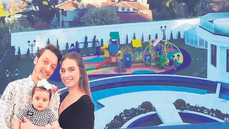 Mesut Özil, çocukları için evinin bahçesine oyun parkı yaptırdı