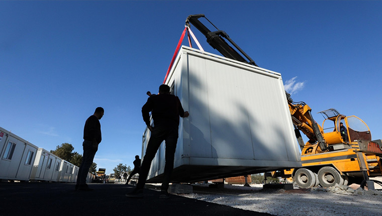 Adıyaman'da geniş bir alana konteyner kent kuruluyor