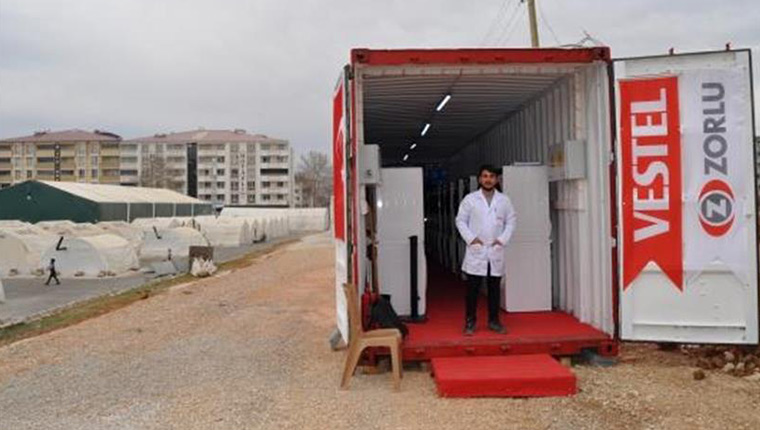 Vestel, Afşin'deki depremzedeler için çamaşırhane kurdu