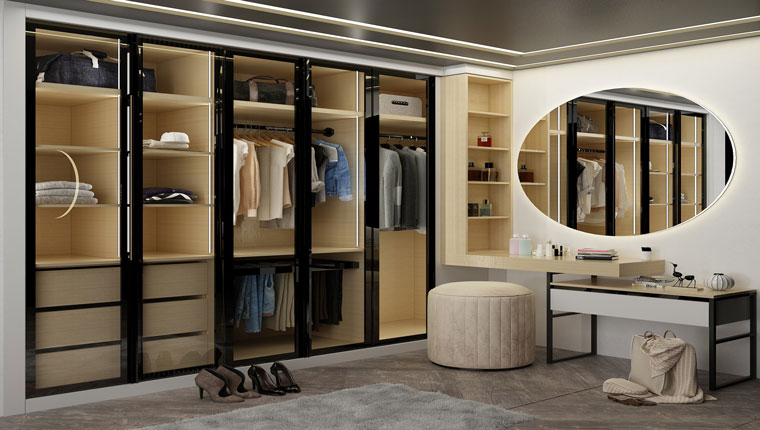 Dekorasyonun kilit parçası kapı ve dolaplara Themore Concept dokunuşu