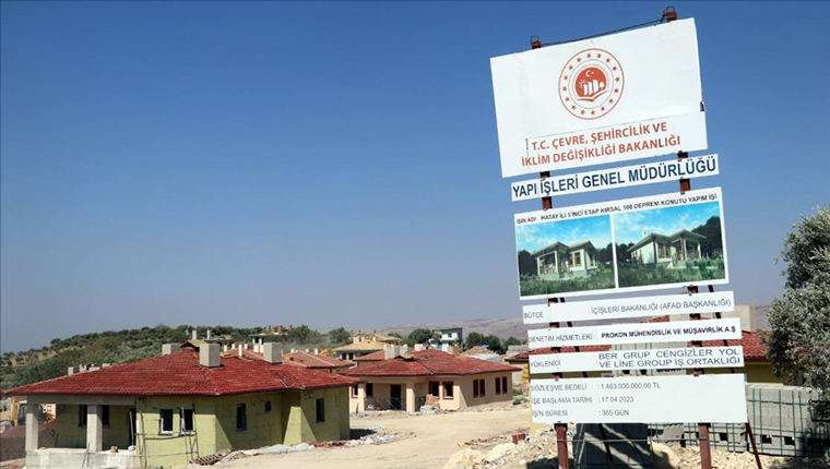 Hatay’da depremzedeler için 2 bin 283 köy konutu yapılıyor!