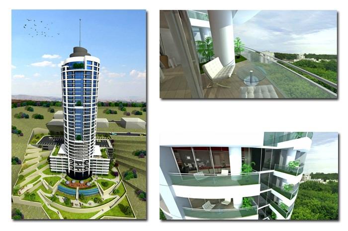 Ankara GOP Bölgesinde Yontaş İnşaat Tarafından İnşa Edilen Pylon Residence Projesi