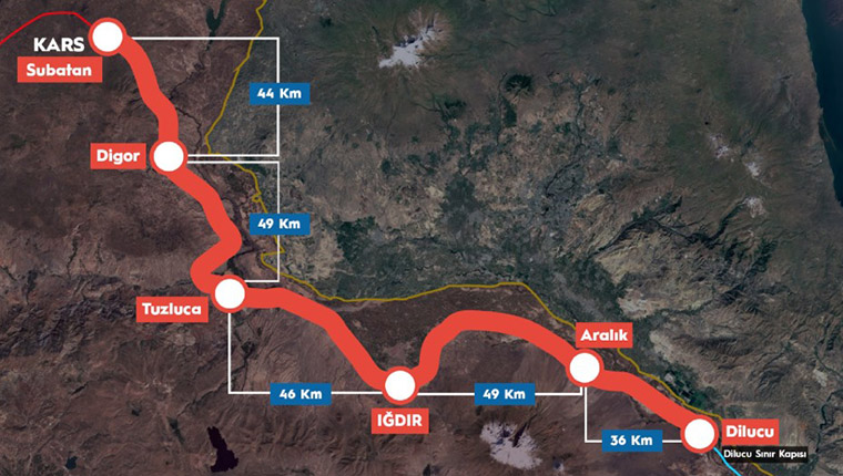 Kars-Iğdır-Aralık-Dilucu Demiryolu Hattı'nın temeli atıldı