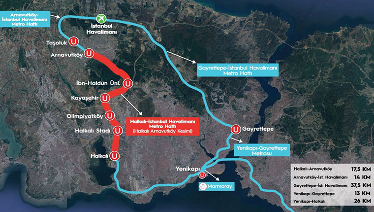 Halkalı - İstanbul Havalimanı metrosunda sona doğru